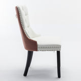 A&A Furniture, Nikki Collection Modern, High-end Tufted Solid Wood Contemporary PU and Velvet W1143P151481