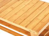 90cm Strip Pattern 3 Tiers Bamboo Stool Shoe Rack Wood Color 19993407