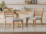 2-Piece Farmhouse Dining Chairs Set, Upholstered Dining Chairs with High Ladder Back, Classic N752P436724N