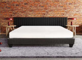 Contemporary 14 in. Platform Mattress Foundation, Cal King Size Upholstered Bed Base, Dark Gray B011P203584