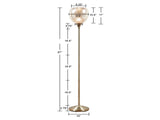 Uplight Floor Lamp with Mercury Glass Shade B03595709