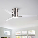 52" Brushed Nickel Lowe Profile Ceiling Fan with Light W1367P270460