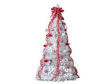 6 FT Fully Decorated Pre-lit Christmas Tree, Pop Up Artificial Xmas Tree with 100 Warm Lights and 34996842