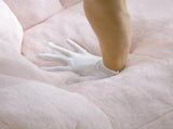 Giant Bean Bag Chair withFootstool, Oversized Bean Bag for Adults and Kids, Faux Fur Shell-Shaped W2677P306794