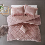 Twin/Twin XL Velvet Comforter Set with Throw Pillow B03595886