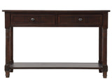 Series Console Table Traditional Design with Two Drawers and Bottom Shelf 73279163