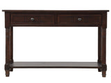 Series Console Table Traditional Design with Two Drawers and Bottom Shelf 73279163