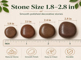 38 lbs brown River Rocks, 2-3 inch Polished Pebbles - Decorative White Stones for Indoor/Outdoor 42095487