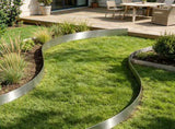 5-Pack Steel Landscape Edging , Bendable Heavy Duty Metal Garden Border for Flower Beds & 04857626