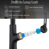 Kitchen waterfall faucet with pull down single handle kitchen sink faucet with pull out W1217P146510