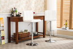 ZUN Swivel Faux Leather Adjustable Hydraulic Bar Stool, Set of 2, White T2574P164843