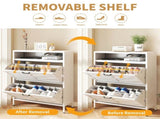 Metal Cabinet White - 2 Flip Drawers Open Storage Layer Rack, Slim 11.8"D Freestanding Steel T2398P482740