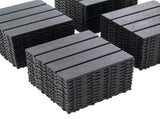 Plastic Interlocking Deck Tiles,44 Pack Patio Deck Tiles,12"x12" Square Waterproof Outdoor All W206P151694
