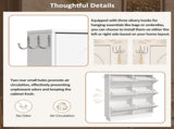 Modern Elegant Narrow Tipping Bucket Shoe Cabinet with 6 Flip Drawers, Space Saving Design, Cream N721P288699K
