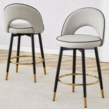 360 &deg rotatable bar chair.Modern PU comfortable upholstered bar chair with smooth and beautiful W1151P265583