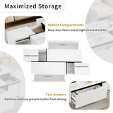 U-Can 47.2''-72.7'' Extendable Table, Multi-Functional Table with High-Gloss Finish, N724P292070K