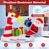 7ft Inflatable Santa Claus Decoration - 5 Built-in LED Lights 210T Polyester Quick Inflation Outdoor 25535270