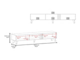 Wengue TV Stand with 2 Doors and Open Storage B062P290229
