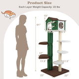 5 level Cat tree, Cat climbing frame Cat Apartment with cushions, anti-tipping Settings 33728747