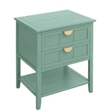 ZUN 2 Drawer Side Table, American Style, End Table, Suitable for Bedroom, Living Room, Study W688P167923