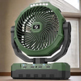 12000mAh Camping fan Rechargeable Battery Operated Fan 9inch 4 Speeds Usb Table fan Green 84425219