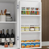 Kitchen island rolling trolley cart with 1 drawer 2 doors with storage racks Adjustable Shelves W282P163314