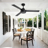 ZUN 52" Ceiling Fan Without Light, 3 ABS Blades Farmhouse Ceiling Fan with Remote Control 6-speed W934P208509