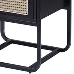 ZUN Black Accent Table with Glass Top B062P181415