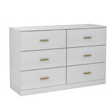 Modern White 6-Drawer Dresser for Bedroom - Ample Storage Wide Chest of Drawers, Sturdy & Safe W1785136021