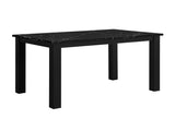 Sarang Black Dining Table and Silver Dining Chairs B201P359580