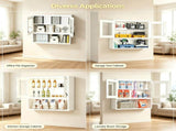 Steel Wall-Mounted Cabinet 31.50 31.50 11.81 inches White Steel Display Cabinet 83067458