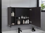 Harbor Medicine Double Door Cabinet,Four Interior Shelves, Black Wengue B097P474280