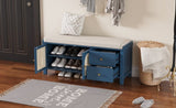 TREXM Shoe Storage Bench, Vintage Shoe Bench with Storage and Cushion, Shoe Bench with Drawers and N715P245263M