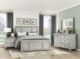 Classic Light Gray Finish Nightstand of 2x Drawers Wooden Bedroom Furniture 1pc B011P355871
