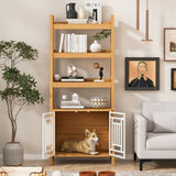 Furniture Style Dog Crate Ladder Bookcase Pet Friendly Furniture N843P256446W