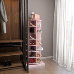 ZUN Pink 360 Rotating shoe cabinet 6 layers W1320140917