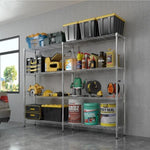 ZUN 58''W Adjustable Storage Shelves 1200LBS NSF Wire Shelving Unit 4 Tier Metal Shelving for Storage 17635992