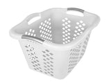 (2 pack) 2 Bushel Lamper Laundry Basket with Silver Handles, White, Adult 07543038