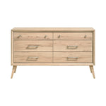 ZUN Classic Style Dresser of 6x Drawers Natural Oak Finish Wooden Bedroom Furniture 1pc, Mid-Century B011P250504