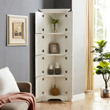 Tall Storage Cabinet with Doors and 4 Shelves for Living Room, Kitchen, Office, Bedroom, Bathroom, W1693111249