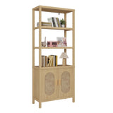 4-layer with double doors Triamcinol board rattan surface 78*35.5*180cm display cabinet original 43966121