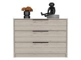 Dresser 27"H, 3 Drawers Dresser, Superior Top, Light Gray B097132976