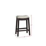 ZUN Grey PU Upholstery Counter Stool, Set of 2 SR011818