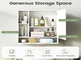 2 in 1 Mirrored Bathroom Wall Cabinet, Space-Saving Medicine Cabinet with Hidden Storage & Shelves 95620396