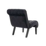 COOLMORE Modern Velvet Armless Accent Living Room Chair / Leisure Chair,Upholstered Fabric Button W39550128