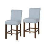 ZUN Upholstered Counter Stool with Nailhead Trim Set of 2 B035P265989