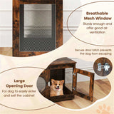 2-in-1 Dog Crate End Table - Rustic Brown, 88lbs Capacity, Farmhouse Style, 32.5"x18.5"x23.5" 48731244