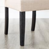 Leviton Solid Wood Tufted Asons Dining Chair, Set of 2, Tan T2574P164565