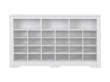 Sleek Design 24 Shoe Cubby Console, Modern Shoe Cabinet with Curved Base, Versatile Sideboard with 40496724