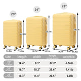 3 in 1 ABS&PC Trolley Box 20in 24in 28in Trolley Box Iron Tie Rod ABSPC Alloy Wine Yellow 40132619